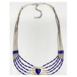 Native American Style Sterling Heart Necklace