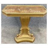Pedestal Table w/ Faux Marble Top