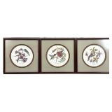 3 James R. Darnell S/N Hummingbird Floral Prints