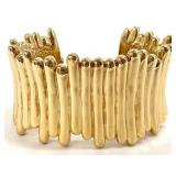 14K Gold Italy Marked Cuff Bracelet, 21.3g