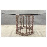 60in Glass Top Dining Table