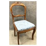 Antique Walnut Grape Carved Side Chair
