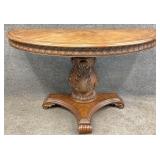 Oak Demilune Console Table