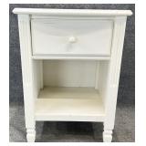 White One Drawer Nightstand