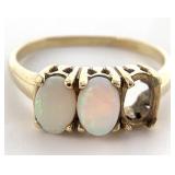 14K Gold & Opal Ring, As Is, Sz 6