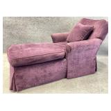 Purple Upholstered Chaise Lounge