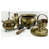 Brass Spittoon, Smudge Pot, Cast Iron & More