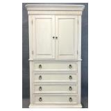 Modern Whitewashed Style Armoire