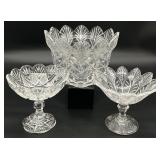 3pc Crystal Bowl & Compotes