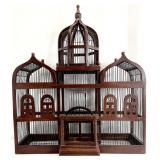Large Victorian Style Wooden Cathedral Bird Cage