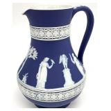 Wedgwood Blue Jasperware 7 " Etruscan Jug