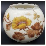 Antique Austrian Carlsbad Porcelain Rose Bowl Vase