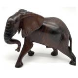 African? Hand Carved Wood Elephant Sculpture