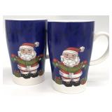 2 Lenox Holiday Santa Magic Heat Changing Mugs