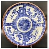 Vintage Chinese Blue & White Porcelain Charger