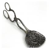 Antique 800 Silver Tongs