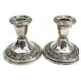 2 Gorham Sterling Silver Strasbourg Candlesticks