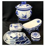 Blue & White Porcelain Decor, Asst
