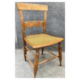 Antique Maple Cane Seat Chair