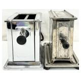 2pc Art Deco 1920s/30s Chrome Toasters