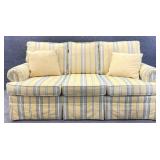 Striped Three Cushion Sofa