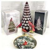 Christmas Trees & Cardinal Bird Figures & More