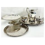 Asst Silver Plate Serving Dishes & More