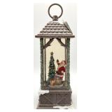 Santa Decorating Tree Lighted Water Lantern