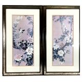 Pair Framed Chinoiserie Bird Prints