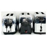 3 Mid Century Chrome & Bakelite? Electric Toasters