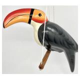 Vintage Hand Painted Pottery Hanging Toucan