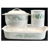 3pc Corelle Corning Ware Callaway Dishes