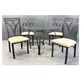 Glass Top Dinette Table & 4 Chairs