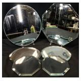 6pc Mirrored Display Stands