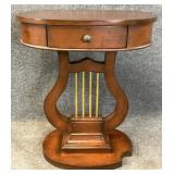 Oval Harp Base Accent Table