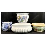 4pc Pottery Planters