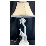 Giraffe Palm Tree Figural Table Lamp