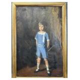 Oil on Canvas Portrait of Young Boy