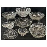 Vintage Candlewick Style Dotted Glass Dishes