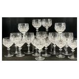 Gorham Crystal La Scala Water & Wine Glasses