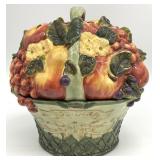 Large Toscana Lattice Fruit Basket Cookie Jar