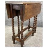Antique Oak Barley Twist Leg Table