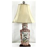 Vintage Japanese Kutani Style Hand Painted Lamp