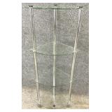 Metal & Glass Corner Etagere