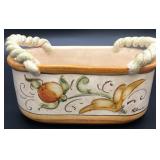 Vietri Pottery Affresco Tuscan Handled Basket