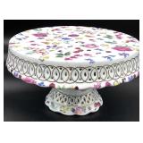 Chintz Floral Porcelain Cake Stand