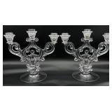 Rare Pair Cambridge 1443 3-Lite Candelabras