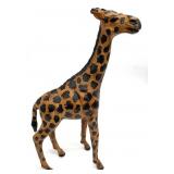 14 " Leather Wrapped Giraffe Figure