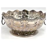 Mottahedeh Ornate Footed Silverplated Bowl
