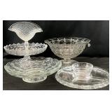Asst Vintage Glass Serving Dishes